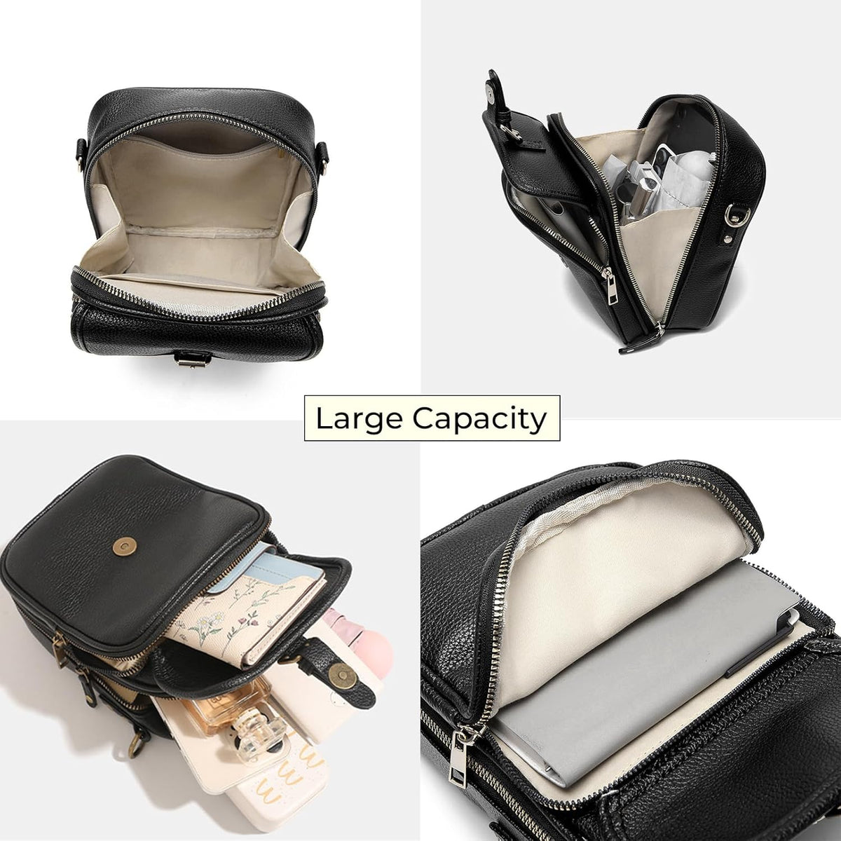 Lexiyat Crossbody Purses for Women Trendy Cell Phone Bag Leather Shoulder Handbags with Card Slots - PuriLite