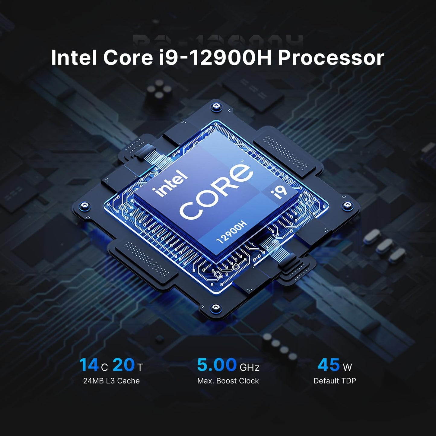 BOSGAME Mini PC P2 Pro, Intel i9-12900H (14C/20T,up to 5GHz) 32GB DDR5 RAM 1TB PCIe Gen 4 NVMe SSD Mini PC, 1x Thunderbolt 4 Port, 2X 2.5G LAN Ports,4K Triple Display, WiFi 6E, Bluetooth 5.2