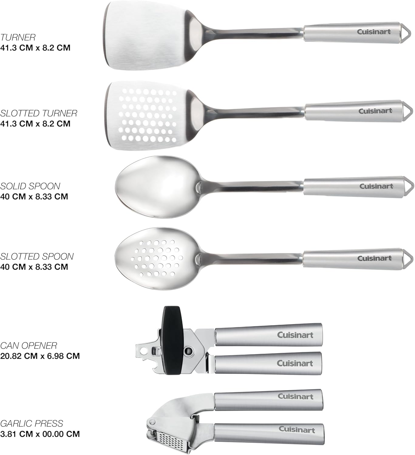 Cuisinart 6-Piece Stainless Steel Kitchen Utensils Set, Fusion Pro Collection (CTG-14-6PTC)
