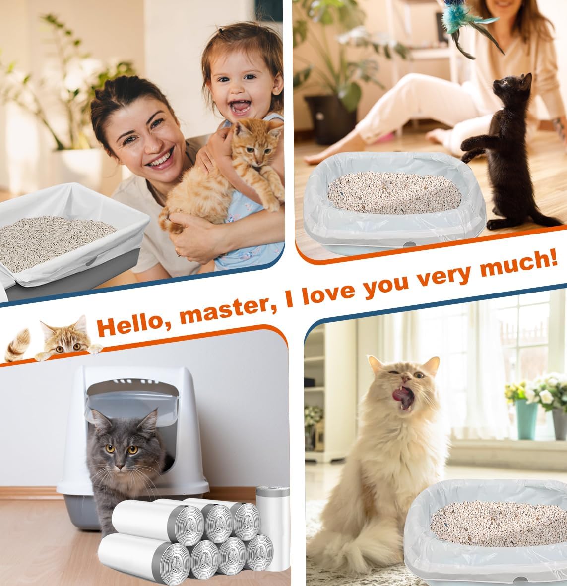 Niserelesa 160 Count Cat Litter Box Liners with Drawstring, Compatible with Litter Box Robot 3 & 4, Cat Litter Bag Replacement, Self-Cleaning Cat Litter Trash Bags, 10-12 Gallons (160 Count)