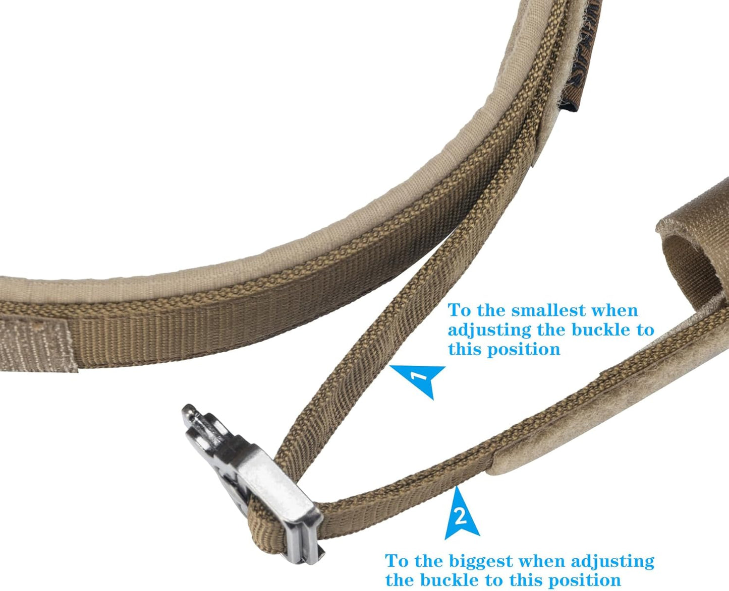 EXCELLENT ELITE SPANKER Tactical Dog Collar Nylon Adjustable K9 Collar Military Dog Collar Heavy Duty Metal Buckle with Handle(Coyote Brown-XL)