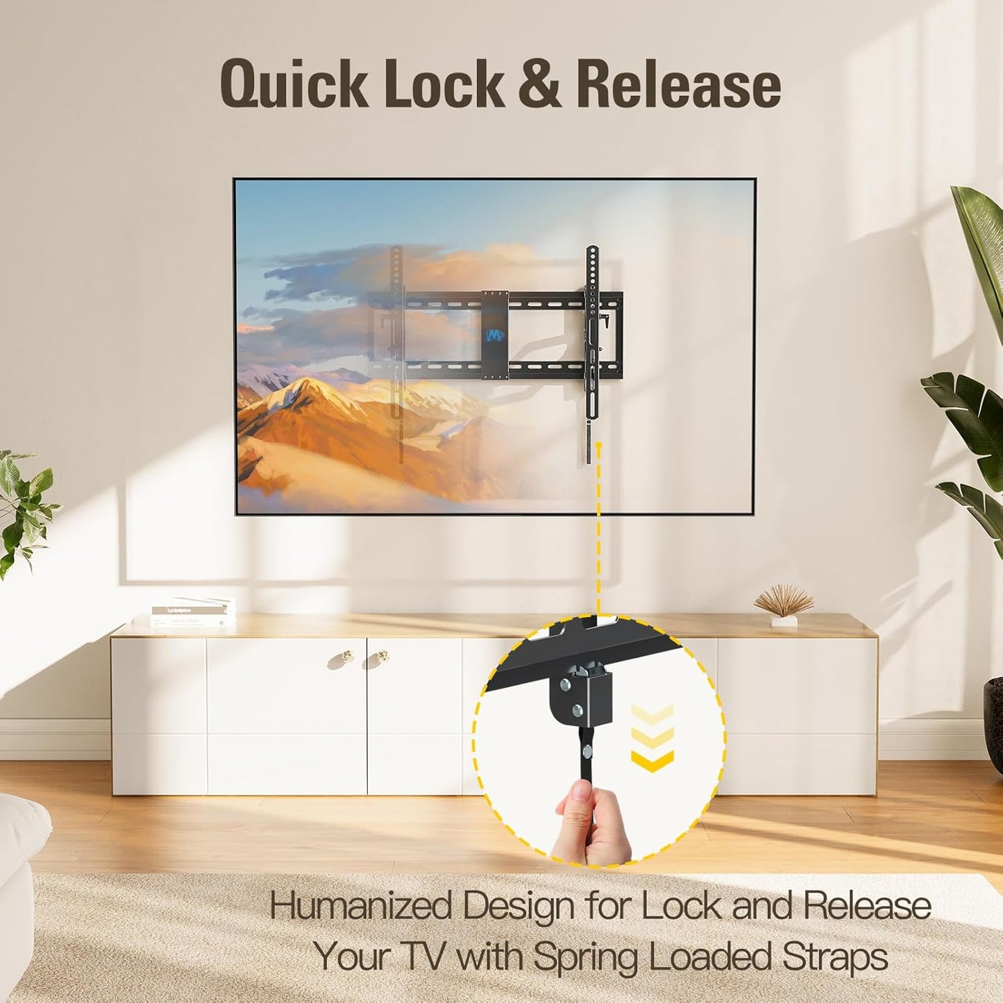 Mounting Dream TV Wall Mount, Advanced Tilt TV Mount Bracket for most 42-90 Inches TVs with Full Tilt Extension up to 7 Inches, Fits 16, 18, 24 Inches Studs, Max VESA 600x400mm and 120Lbs, MD2104-CA