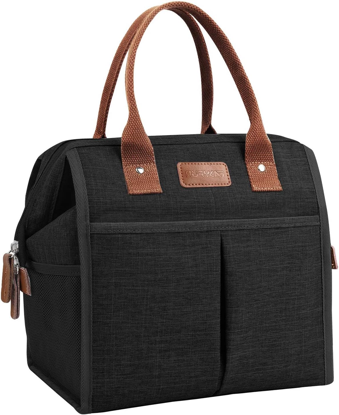 Lunch Bag for Women & Men, Insulated Lunch Box Cooler Tote Bags, Adult Reusable Lunch Boxes with Water Resistant for Work, Travel and Picnic (Grey)