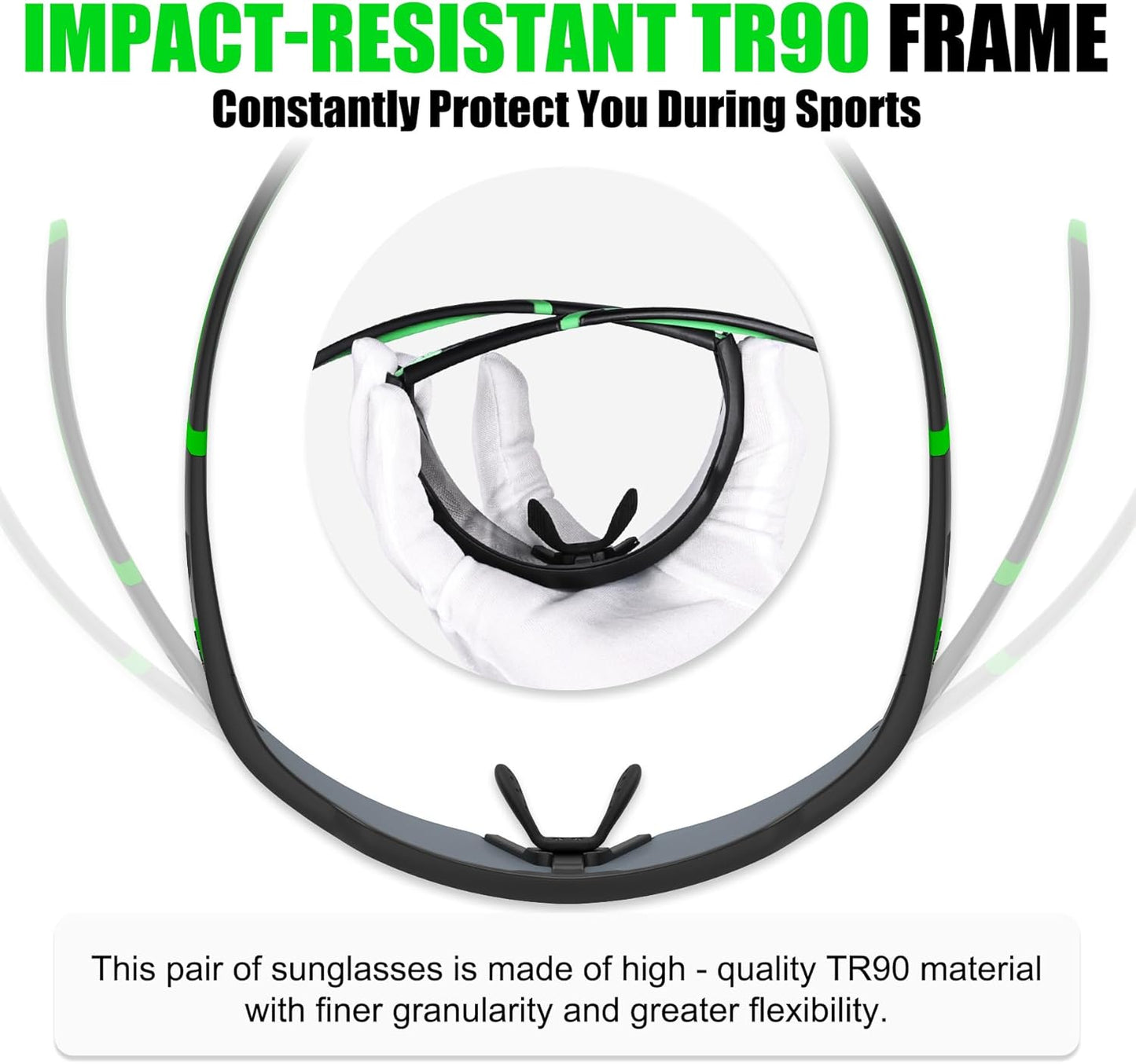 X-TIGER Polarized Cycling Glasses with 5 Interchangeable Lenses,MTB Biking Baseball Running Sports Sunglasses for Men Women