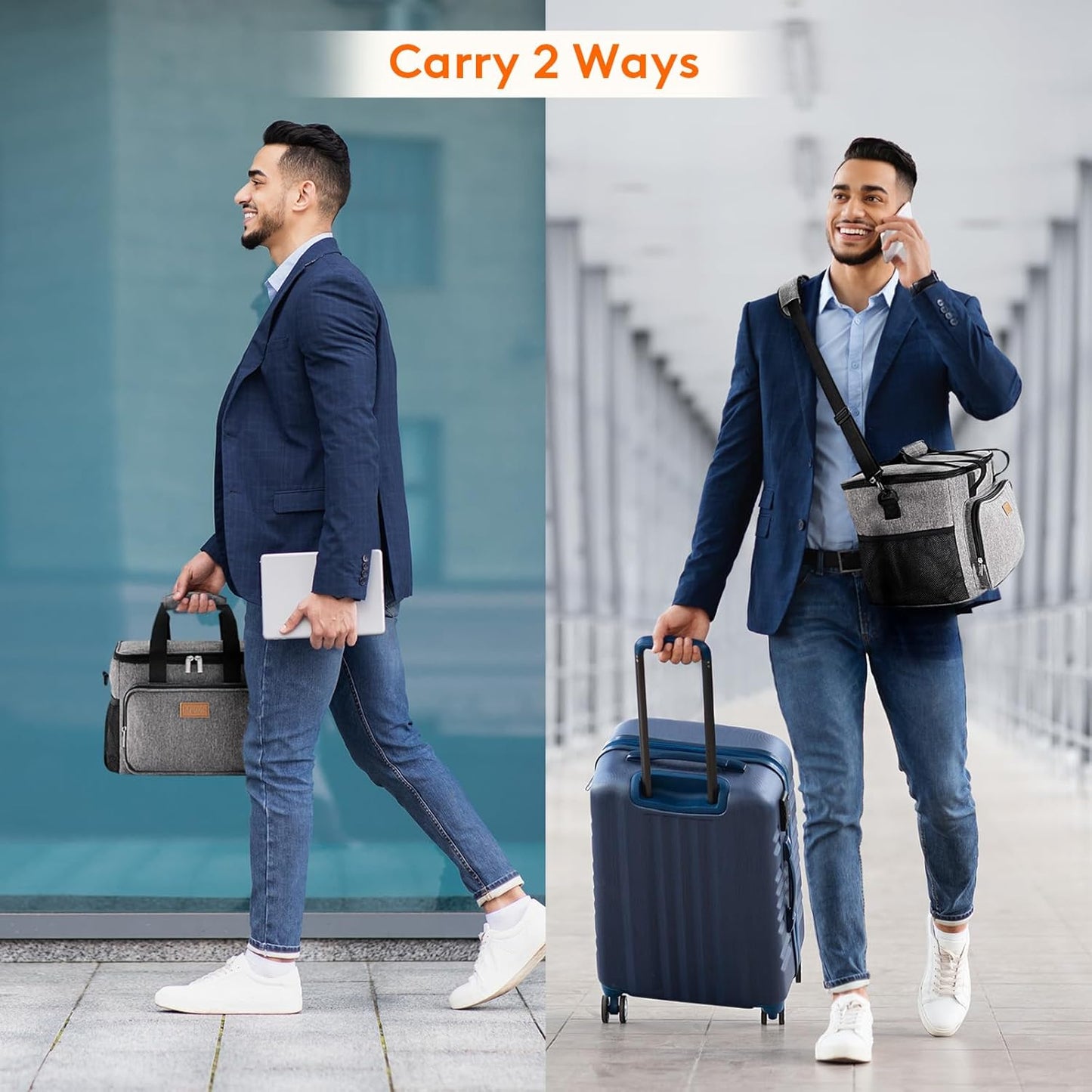 Lifewit Lunch Bag for Men, Insulated Lunch Box Leakproof Soft Cooler Cooling Tote for Adult Women, Waterproof Reusable Lunch Bags for Work Office Outdoor Picnic Camping, Black, 12-Can (9L)