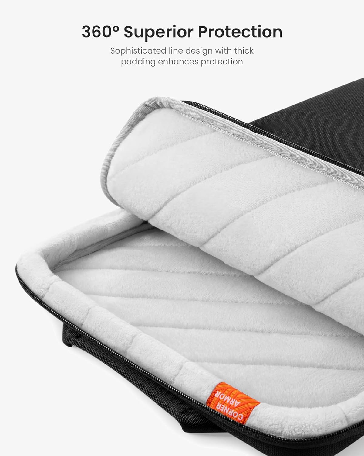 tomtoc DefenderAce-A03 360 Protective Laptop Shoulder Bag for 16-inch New MacBook Pro M4/M3/M2/M1 Pro/Max 2024-2019, Water-Resistant Well-Organized Accessory Sleeve Case with Handle