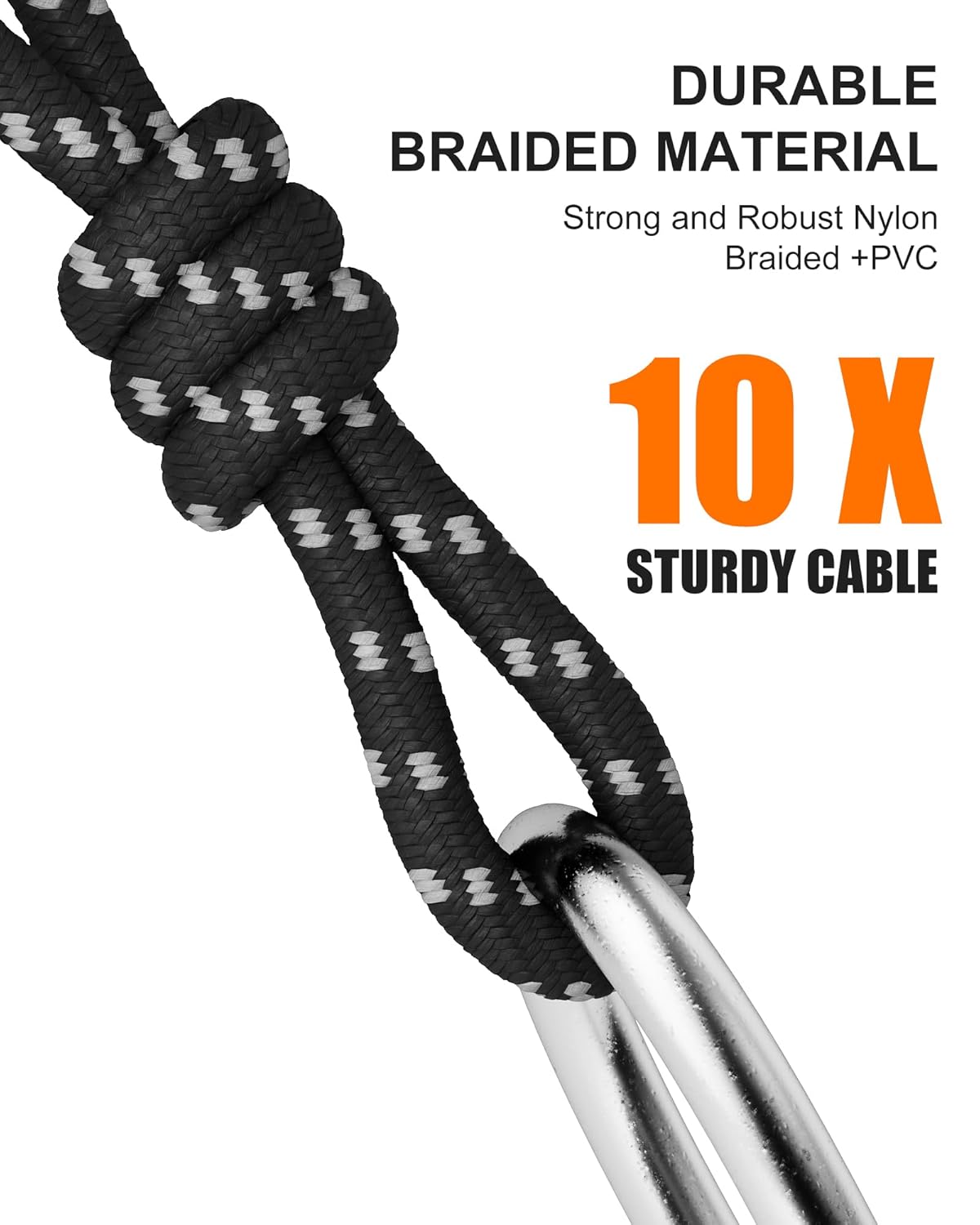VANDESAIL XLR Cables 25ft 2 Pack, Durable Nylon Braided XLR Microphone Cable, Mic Cable, Shielded and Fully Balanced OFC Male to Female Cord for Recording Mixer Amplifie Speaker Black White