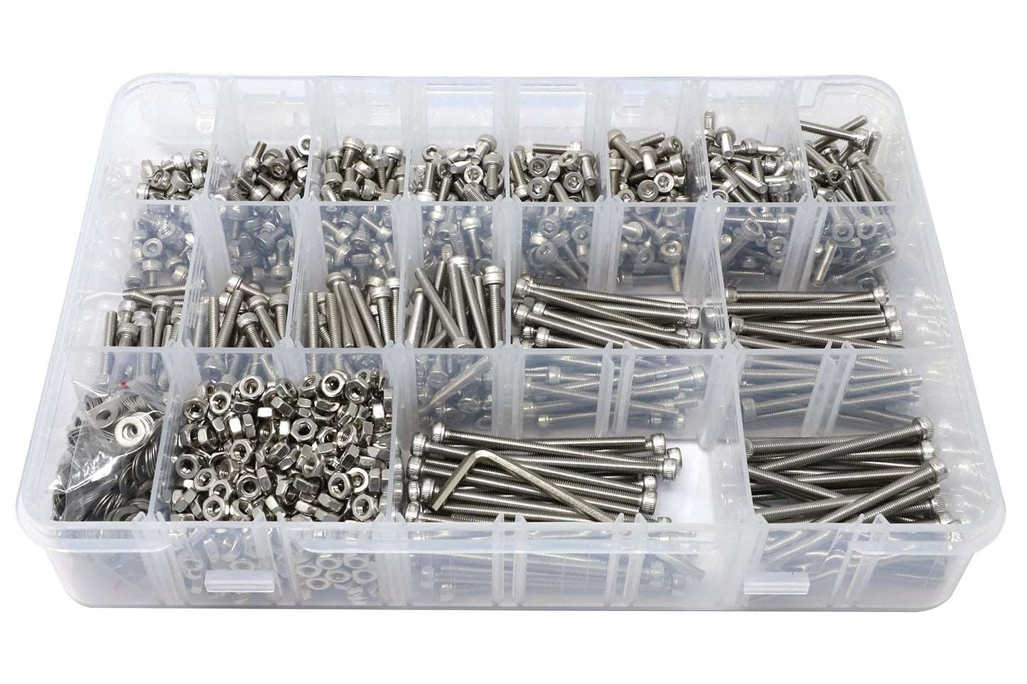 iexcell 25 Pcs M6 x 20mm Thread Pitch 1 mm Stainless Steel 304 Hex Socket Head Cap Screws Bolts Kit
