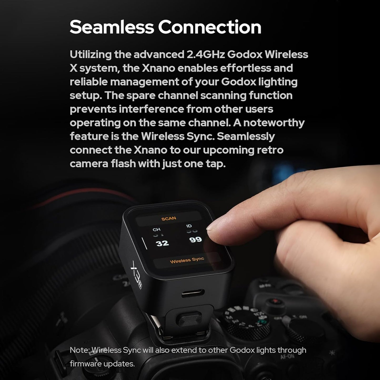 GODOX X3-S 2.4G Wireless Flash Trigger Transmitter TTL Autoflash with Large OLED Touchscreen Multiple Flash Modes with USB Port 32 Channels 16 Groups Compatible with Sony Cameras