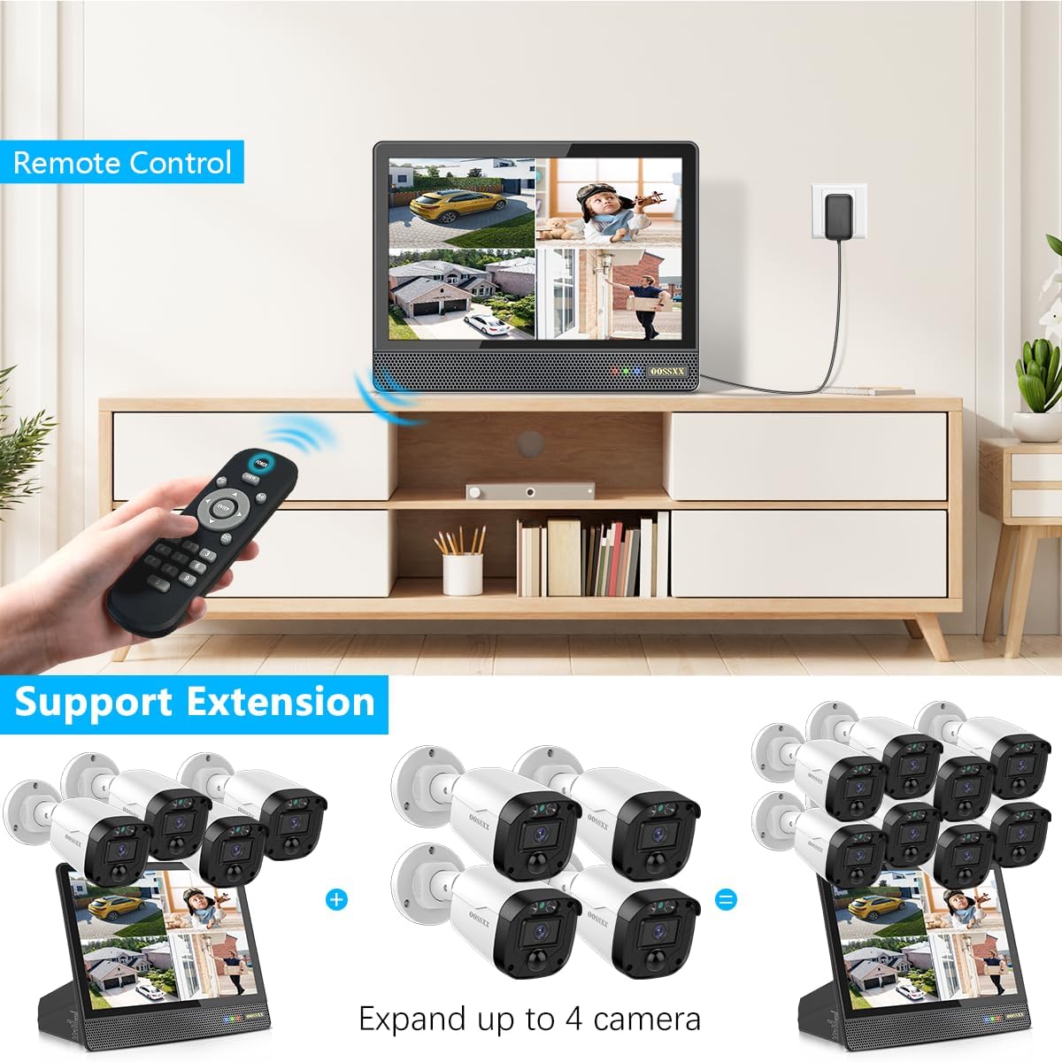 (Full HD 5MP Definition) Outdoor Wired Security Camera System Surveillance Cameras CCTV Camera for Home Security System DVR Systems