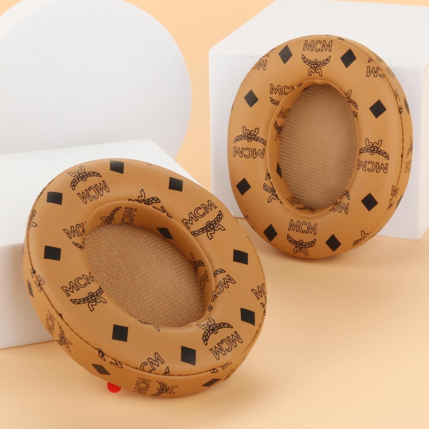 Studio 3 Ear Pads Cushions Replacement Earpads for Beats Studio 2 & Studio 3 Wired & Wireless Headphones,Ear Cushions Memory Foam Earpads with Soft Protein Leather Replacement Parts -White Floral