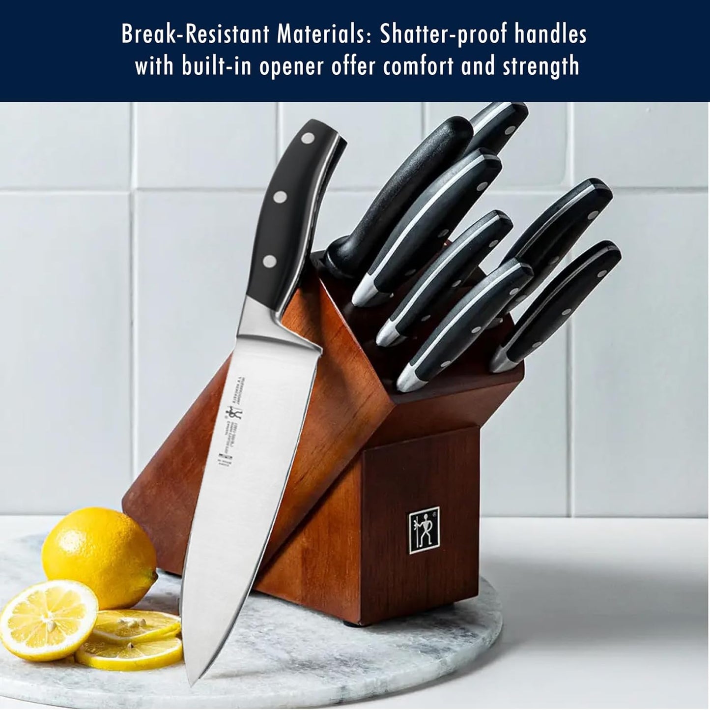 Zwilling J.A. Henckels HI Forged Contour 9 PC Block Set, Black/Silver