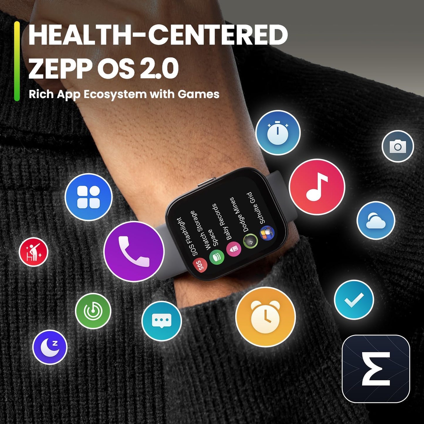 Amazfit Bip 5 Smart Watch Health & Fitness Tracker for Men Women, GPS, Alexa Built-In, Bluetooth Phone Calls, 10-Day Battery, 24H Heart Rate Sleep Monitoring, for Android & iPhone, White