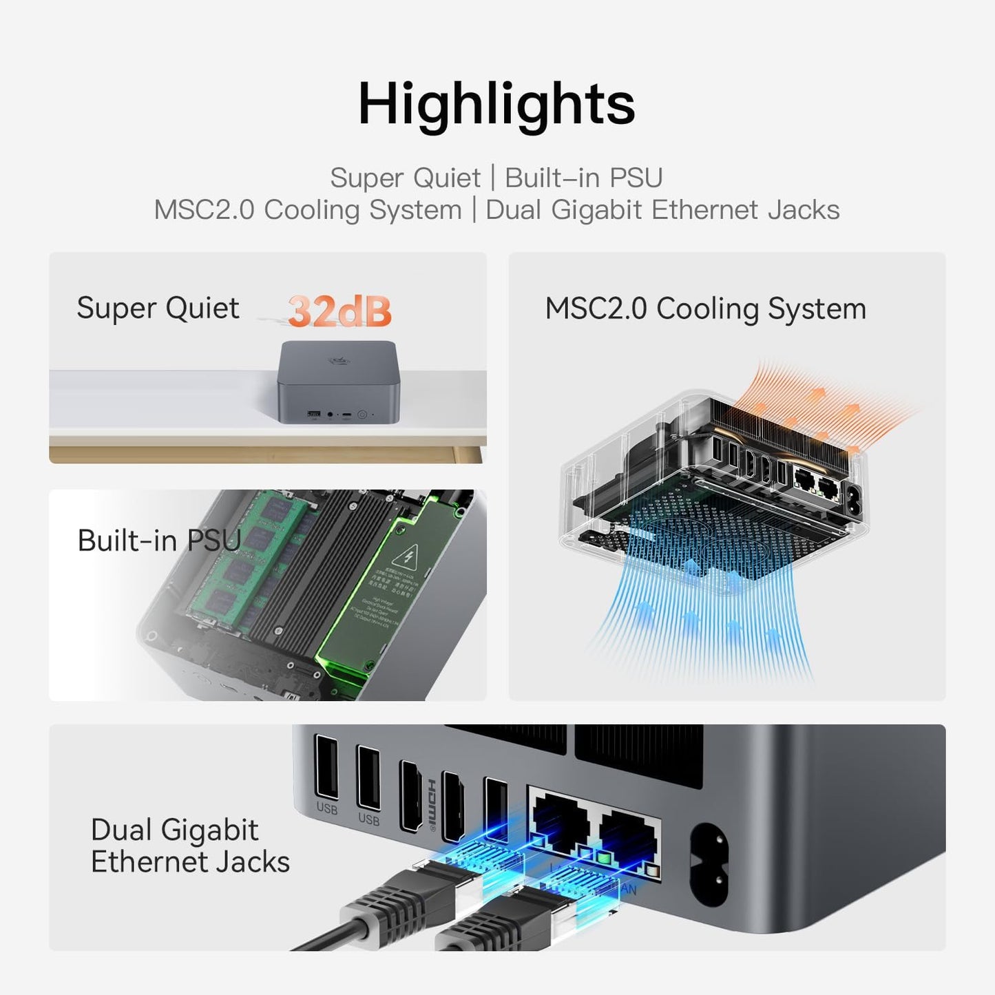 Beelink SER5 MAX Mini PC, AMD Ryzen 7 6800H(6nm, 8C/16T) up to 4.7GHz, Mini Computer 32GB LPDDR5 RAM 500GB NVME SSD, Micro PC 4K@60Hz Triple Display, Mini Gaming Computer WiFi6/BT5.2/HTPC/W-11 Pro