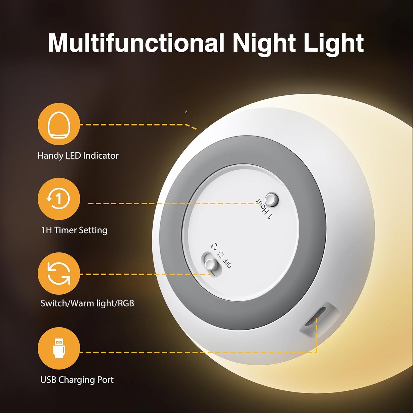 Purilite Select Touch LED Nursery Night Light