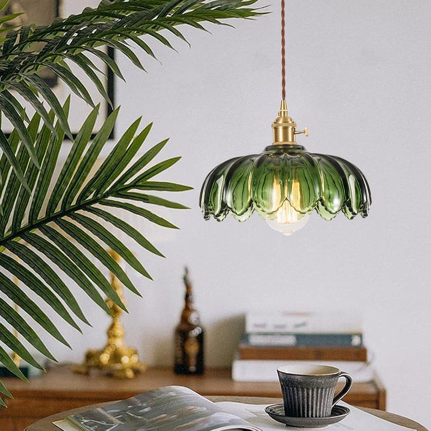Purilite Select Modern Green Glass Pendant Light
