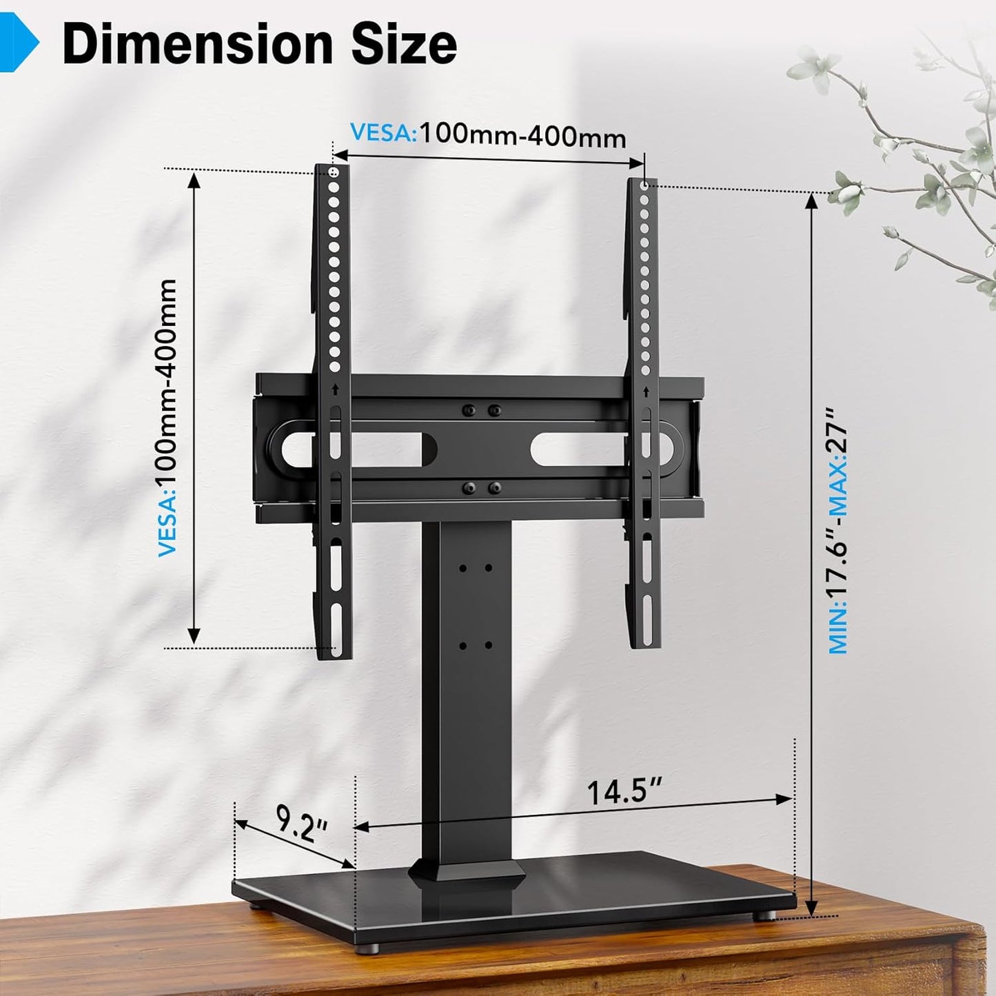 Purilite Select Fixed Tabletop TV Stand (27"–55")