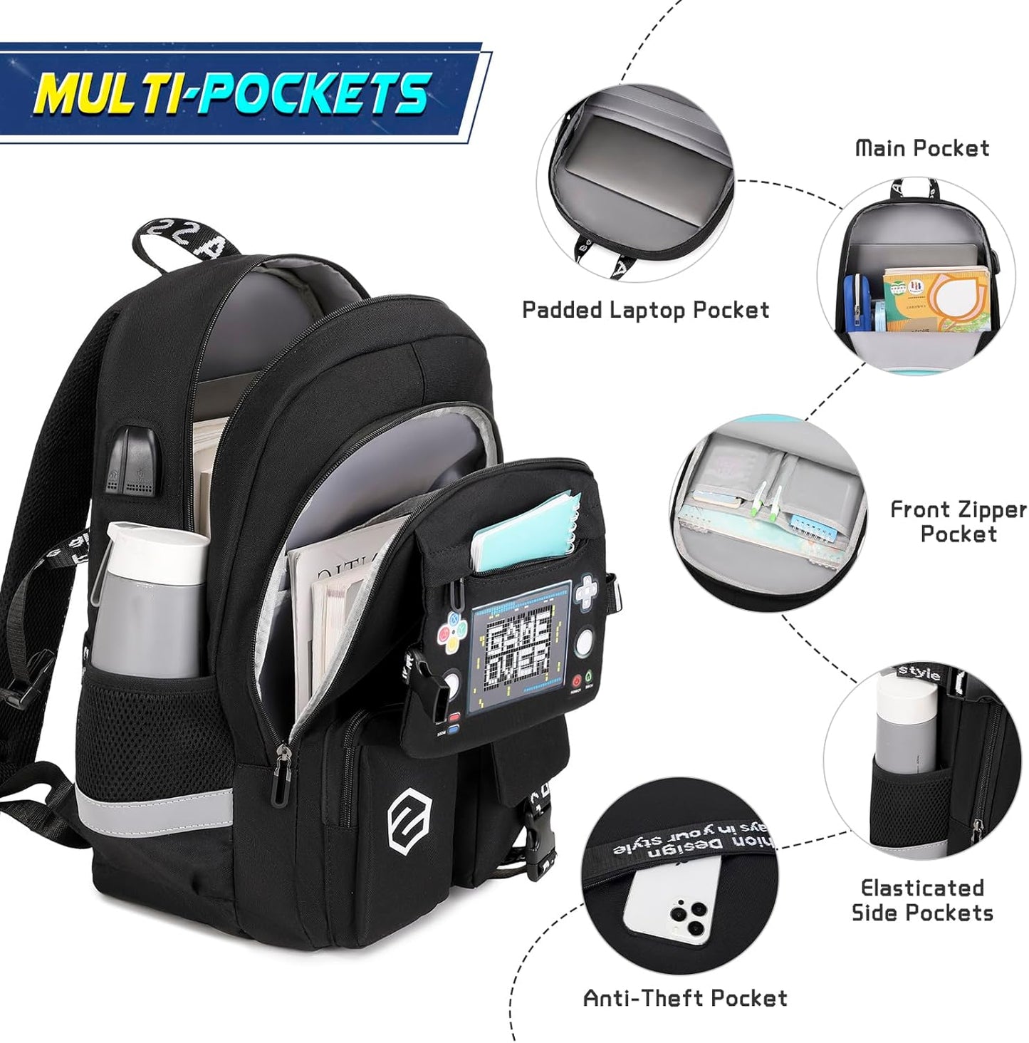 Scothen Cool Luminous School Backpacks for Boys