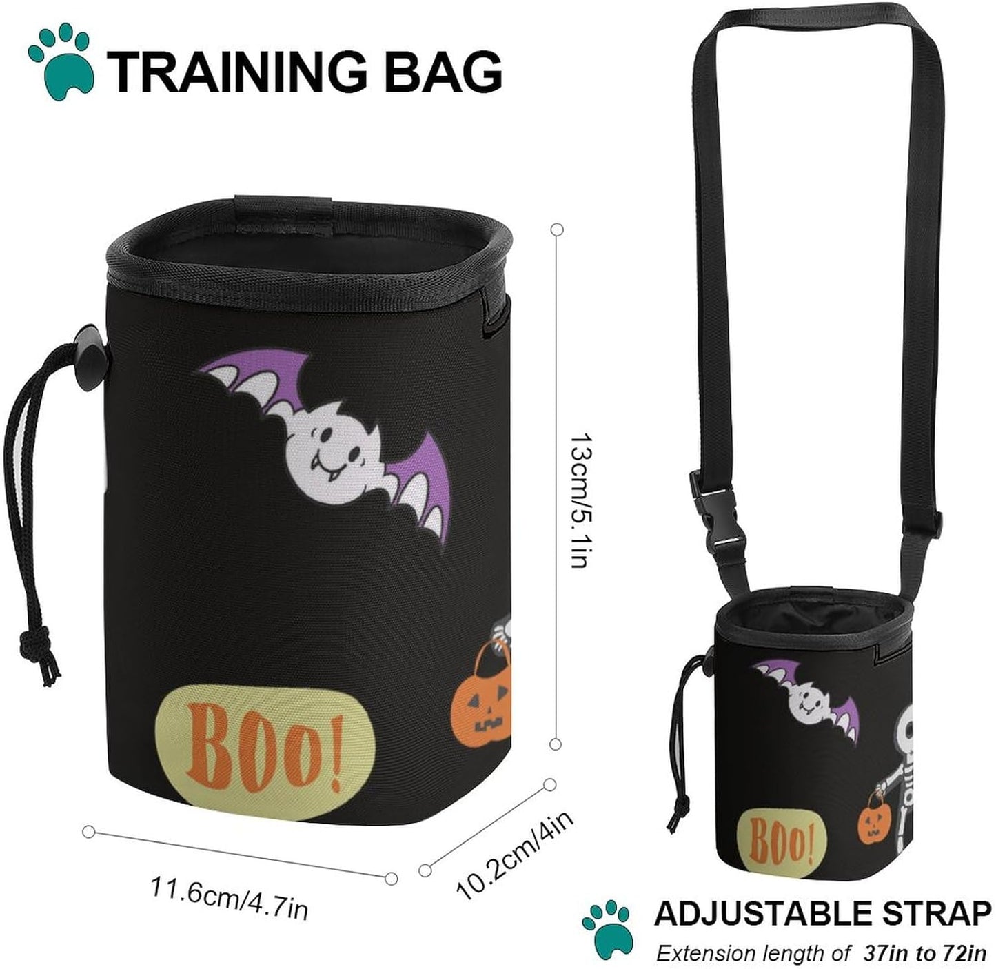 Osbang Dog Treats Pouch Pet Training Bag Dog Walking Bag Carry Kibble Snacks Toys for Dog Training Reward (Man 4.7 * 4 * 5.1 Inches)