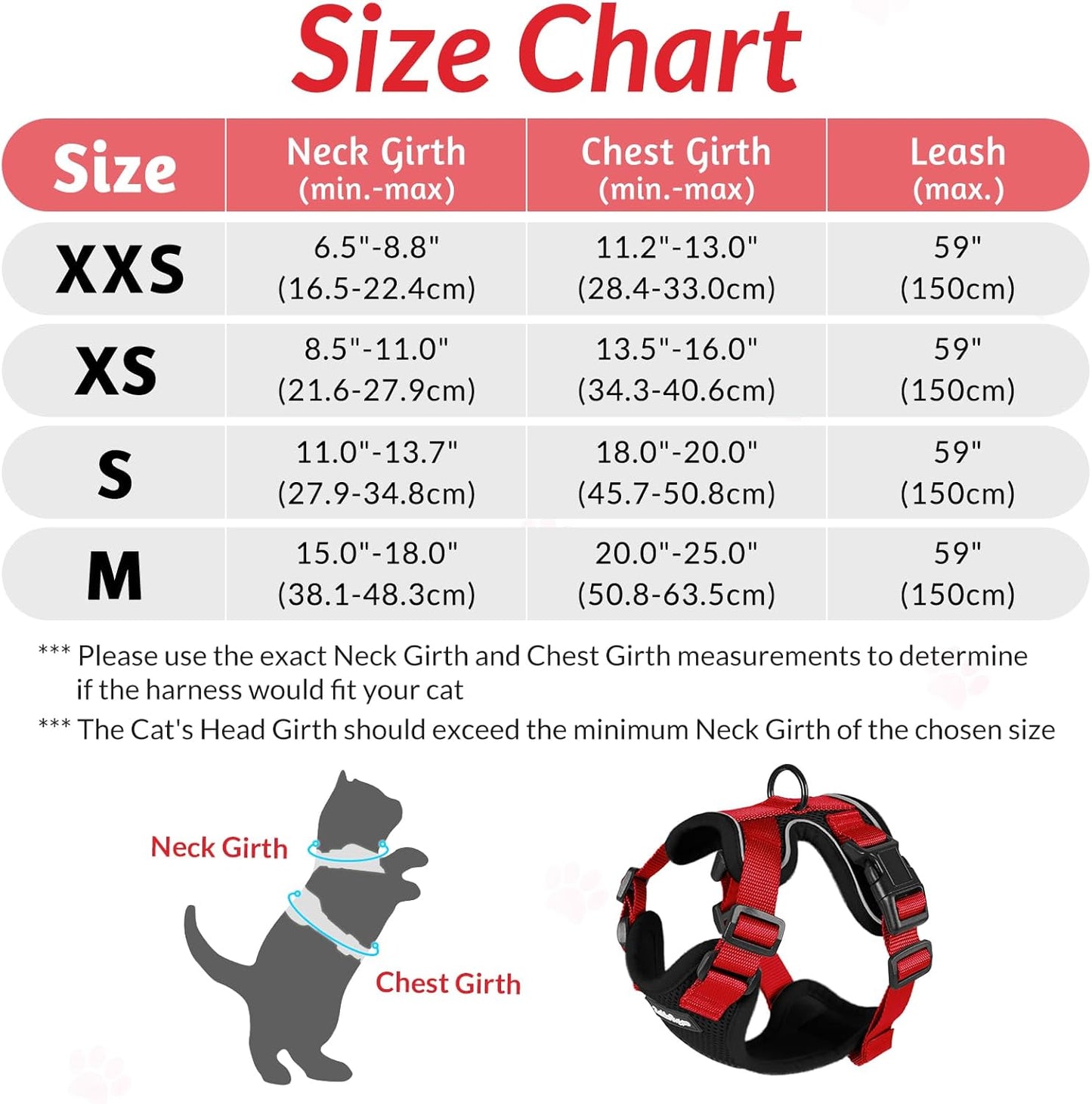 rabbitgoo Cat Harness and Leash for Walking, Escape Proof Soft Adjustable Vest Harnesses for Small Medium Cats, Easy Control Breathable Reflective Strips Jacket, XS, Black