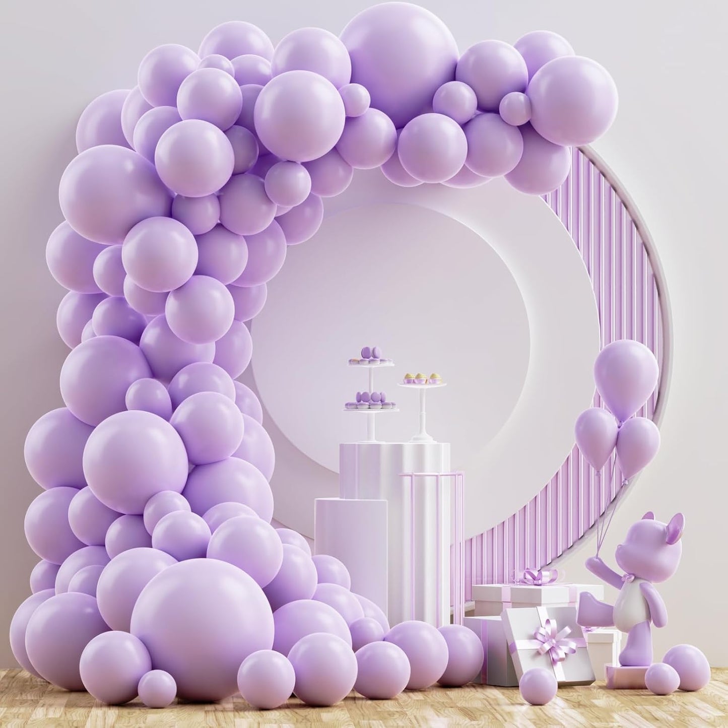Gold Metallic Chrome Latex Balloon Arch Kit, 102PCS 18In 12In 10In 5In Arch Garland For Festival Picnic, Engagement, Wedding, Birthday Party, Gold Theme Anniversary Decoration With 33FT Ribbon