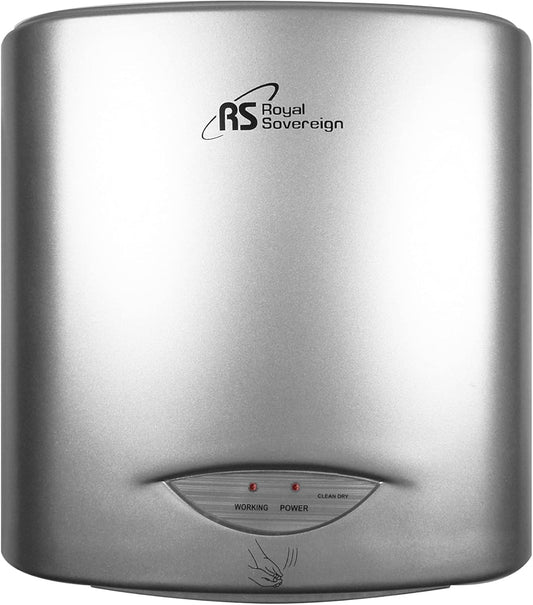 Royal Sovereign Touchless Automatic Hand Dryer, High Efficiency, Dual Plug-in Ready or Hard-Wired Installation Option, Tamper Resistant. (RTHD-421S) - PuriLite