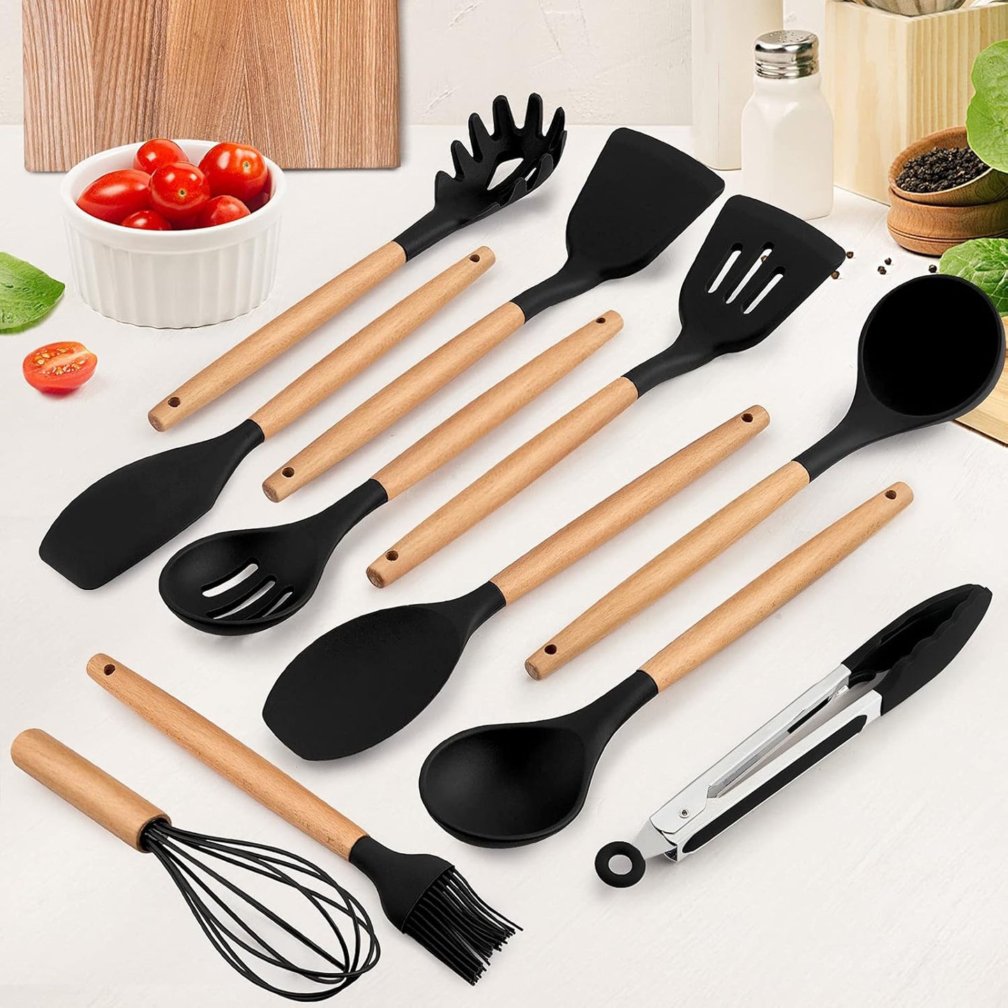 Purilite Select 6-Piece Silicone Cooking Utensil Set