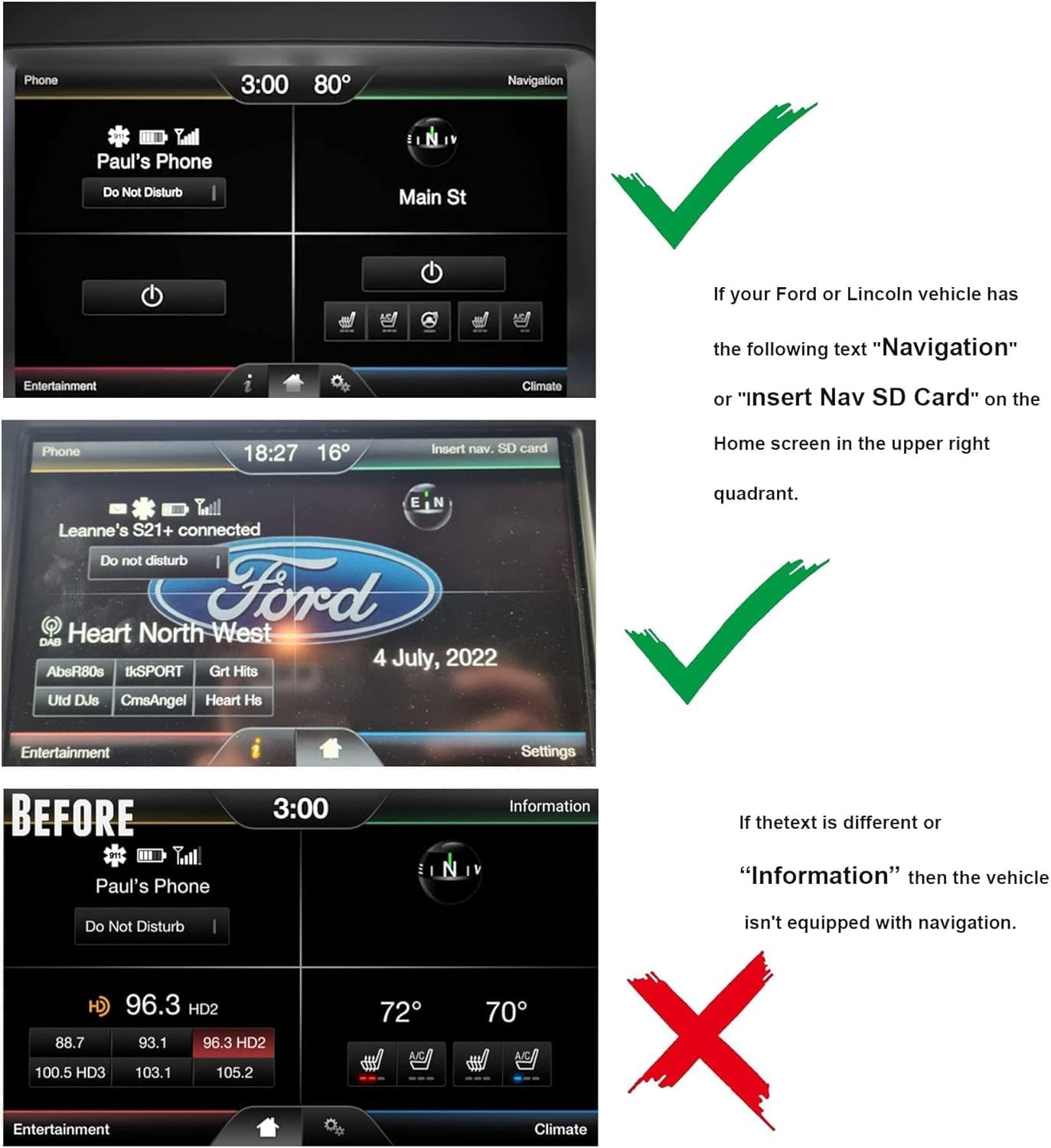 2024 Latest Version Navigation sd Card Fits Ford/Lincoln Newest GPS Card Updated A15 Canada Maps-GM5T-19H449-AJ