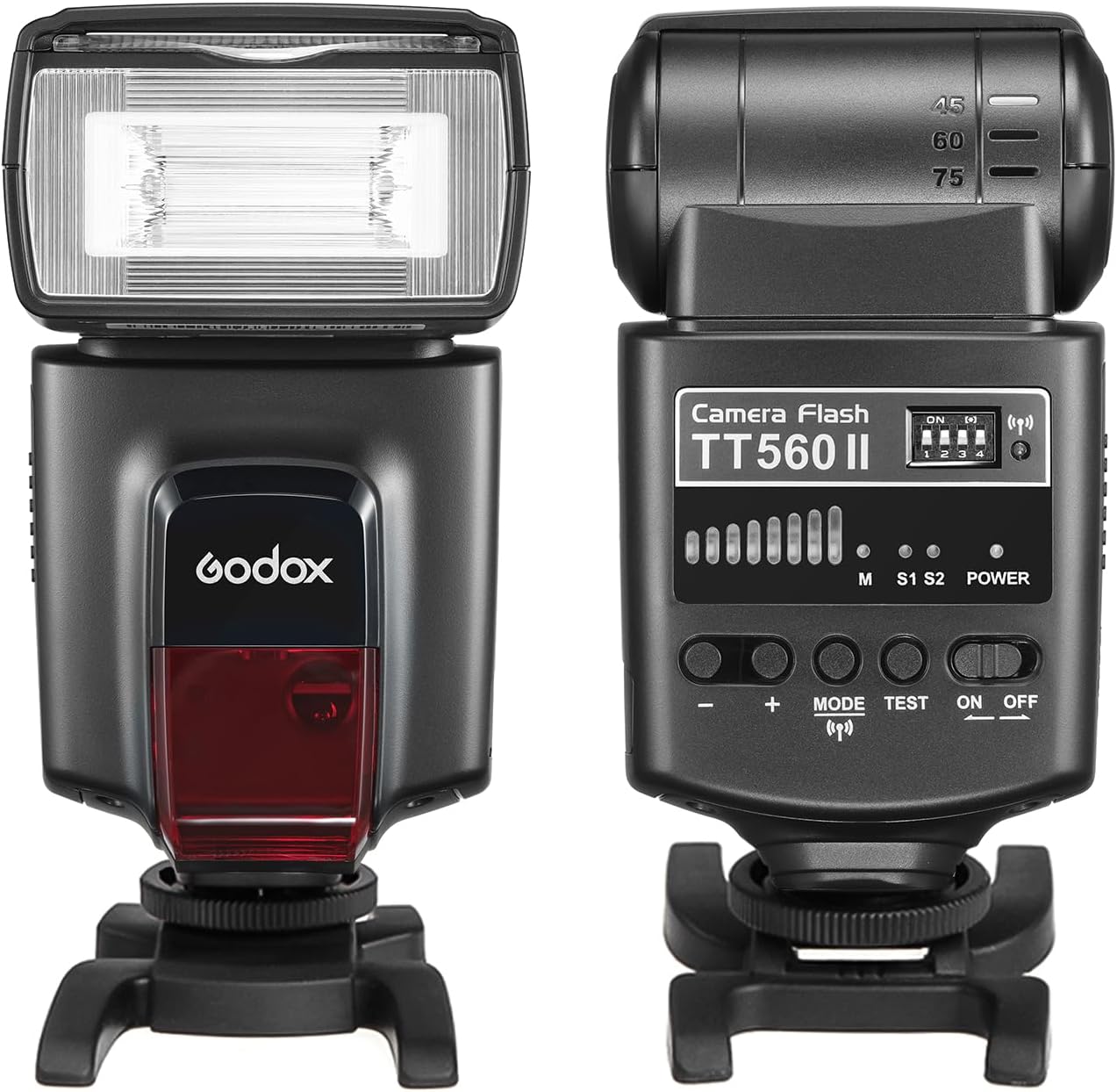 GODOX TT560II Universal Camera Flash Speedlite Light Electronic GN38 Hot Shoe Mount with 2.4G Wireless Trigger & Mini Stand Compatible with Canon Sony Nikon Fujifilm Olympus Cameras