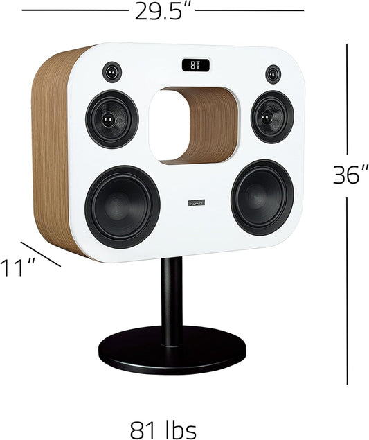 Fluance Fi70W Three-Way Wireless High Fidelity Music System with Powerful Amplifier & Dual 8" Subwoofers (Lucky Bamboo)