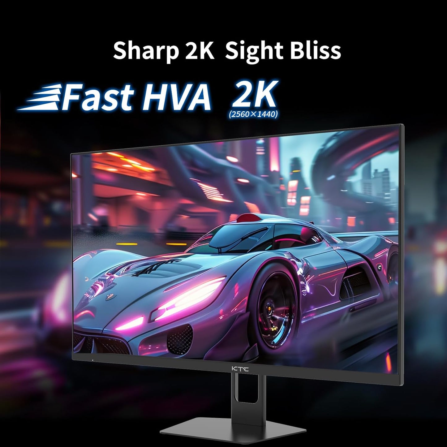 KTC 32 Inch 2K Computer Monitor, IPS 1440p Monitor with Ultra-Thin Bezels, HDR10, Freesync/G-sync, HDMI/DP Ports, Tilt Adjustable, Eyecare, Ideal for Business, Office, and Casual Gaming