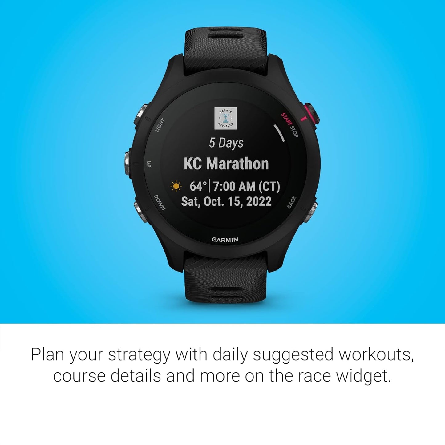 Garmin Forerunner® 255 Music, GPS Running Smartwatch with Music, Advanced Insights, Long-Lasting Battery, Black, 46 MM