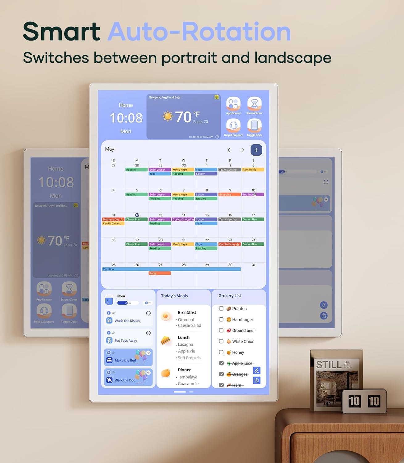 Purilite Select 32-Inch Digital Wall Calendar