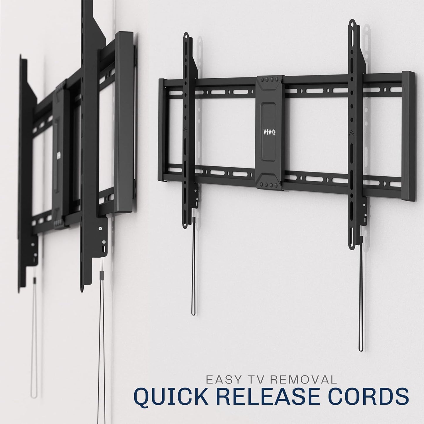 VIVO Extra Large Heavy Duty 43 to 100 inch LCD LED Curved and Flat Panel Screen, TV Wall Mount Bracket with Max 800x400mmmm VESA, Black, MOUNT-VW100F