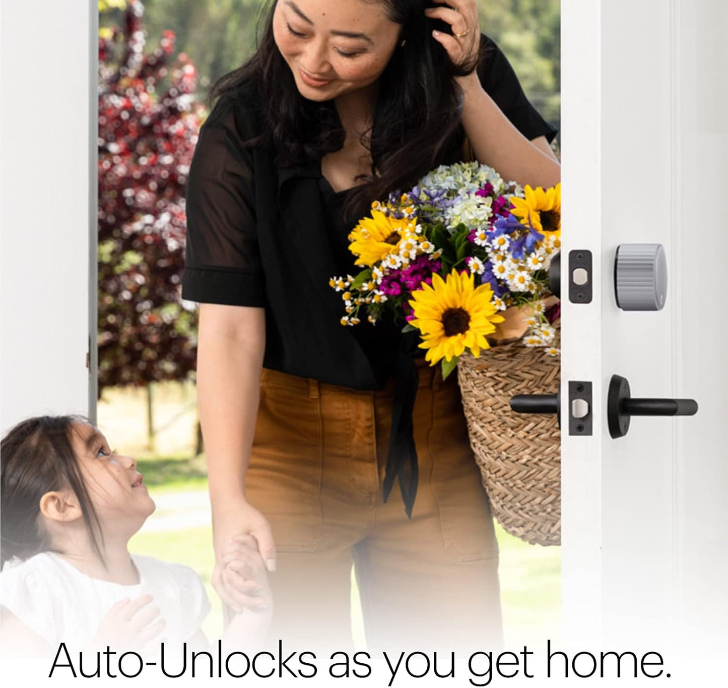 August Home, Silver Wi-Fi Connected Smart Keyless Entry Door Lock, Electronic Door Lock Fits Your Existing Deadbolt in Minutes, AUG-SL05-M01-S01
