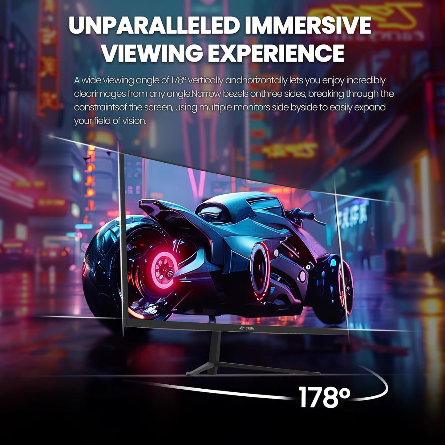 CRUA 32'' Curved Gaming Monitor, 160Hz/144Hz 4K UHD(3840 * 2160P) White Computer Monitor, 1500R VA Screen, Supports Freesync, 120% sRGB, Built-in Speakers, RGB Lighting, Wall Mountable,HDMI 2.1&DP 1.4