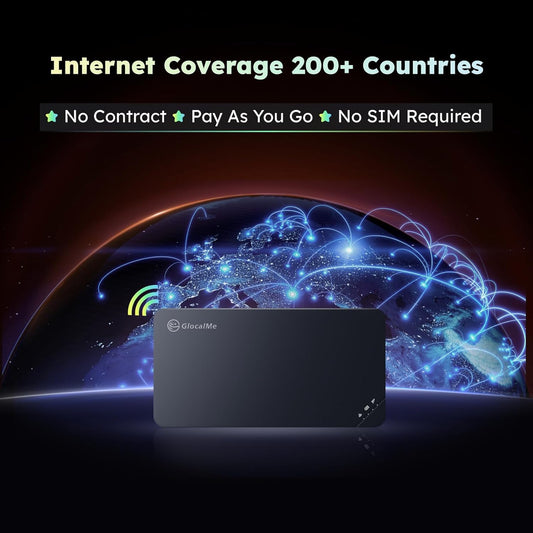 GlocalMe U3 4G LTE Mobile Hotspot with Global 1GB Data, Portable WiFi Hotspot for Travel in 200+ Countries, No SIM Card Needed, 10 Connected Devices, Pocket WiFi Device (U3 White) - PuriLite