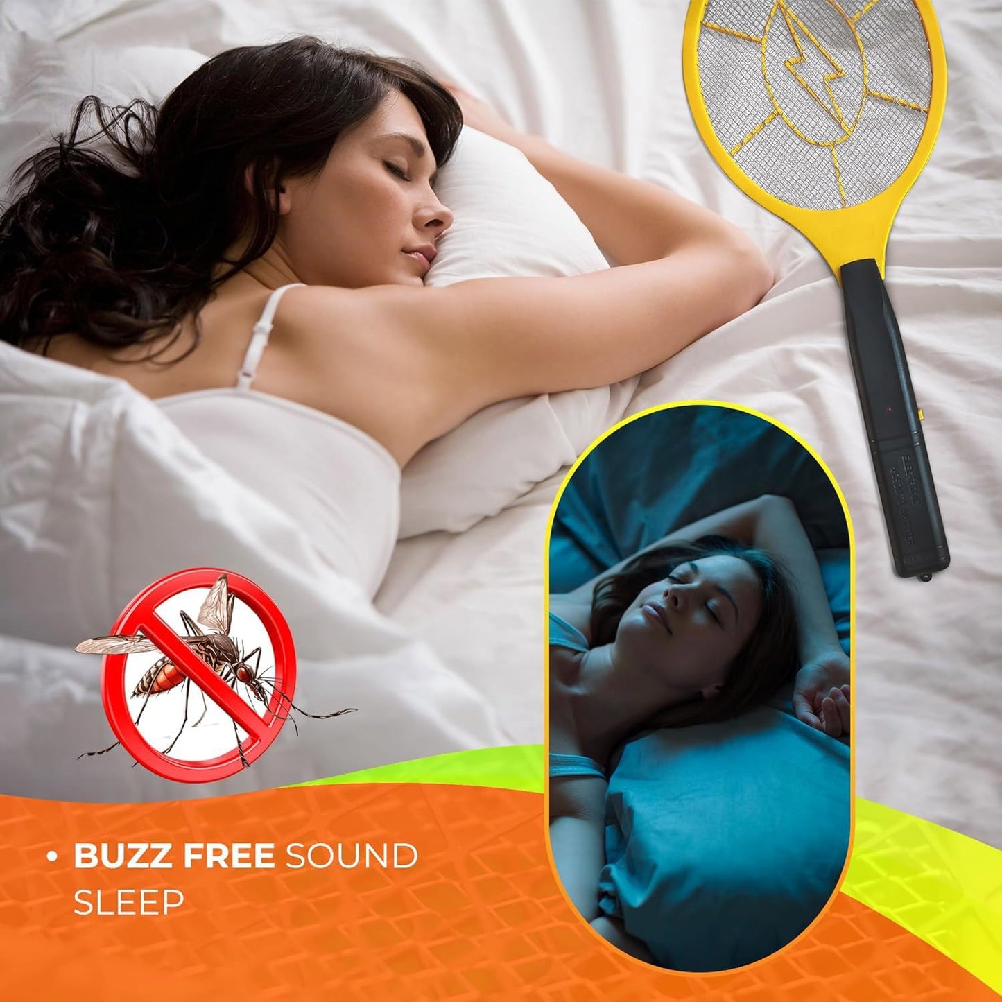 2 Pack Zapper Electric Zapper - Indoor Outdoor Zapping Racket for Control - Safe to Touch with 3-Layer Safety Mesh