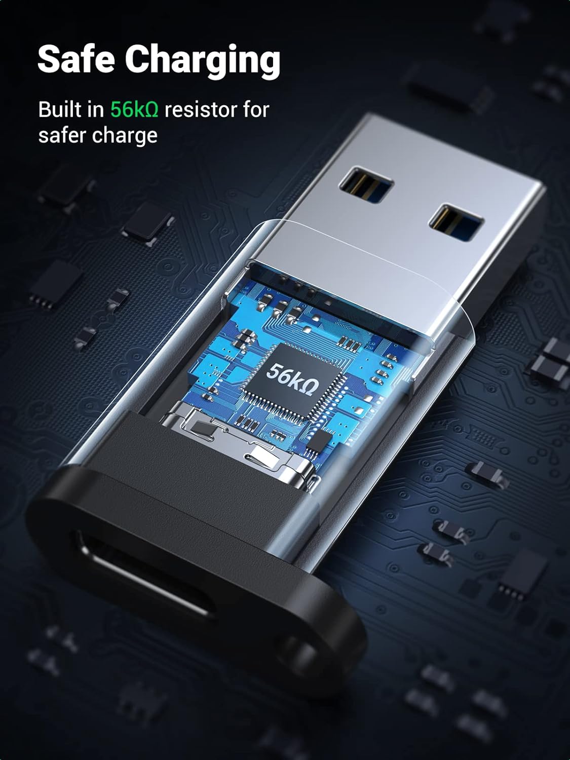 UGREEN USB C Adapter USB 3.0 A Male to Type C Female Converter Connector Fast Charge, 5Gbps Sync, Audio, Compatible for iPhone 11, Galaxy S23 S22 S9 S8 Plus A70 A50 A20e, Google Pixel 4 3a X, P30 Pro