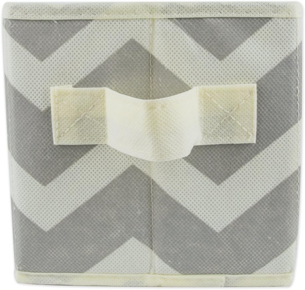 DII Foldable Fabric Storage Containers for Nurseries, Offices, Closets, Home Decor, Cube Organizers & Everyday Storage Needs, (Large - 11 x 11 x 11) Scroll Nautical Blue - Set of 2