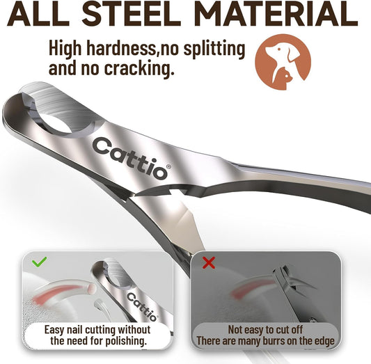 Dog Nail Clippers - All Steel Material, Built-in Spring,Heavy Duty Dog Nail Trimmer Full Metal Razor Sharp Professional for All Dogs Cats with Thick Toena,Dog Nail Trimmers - PuriLite