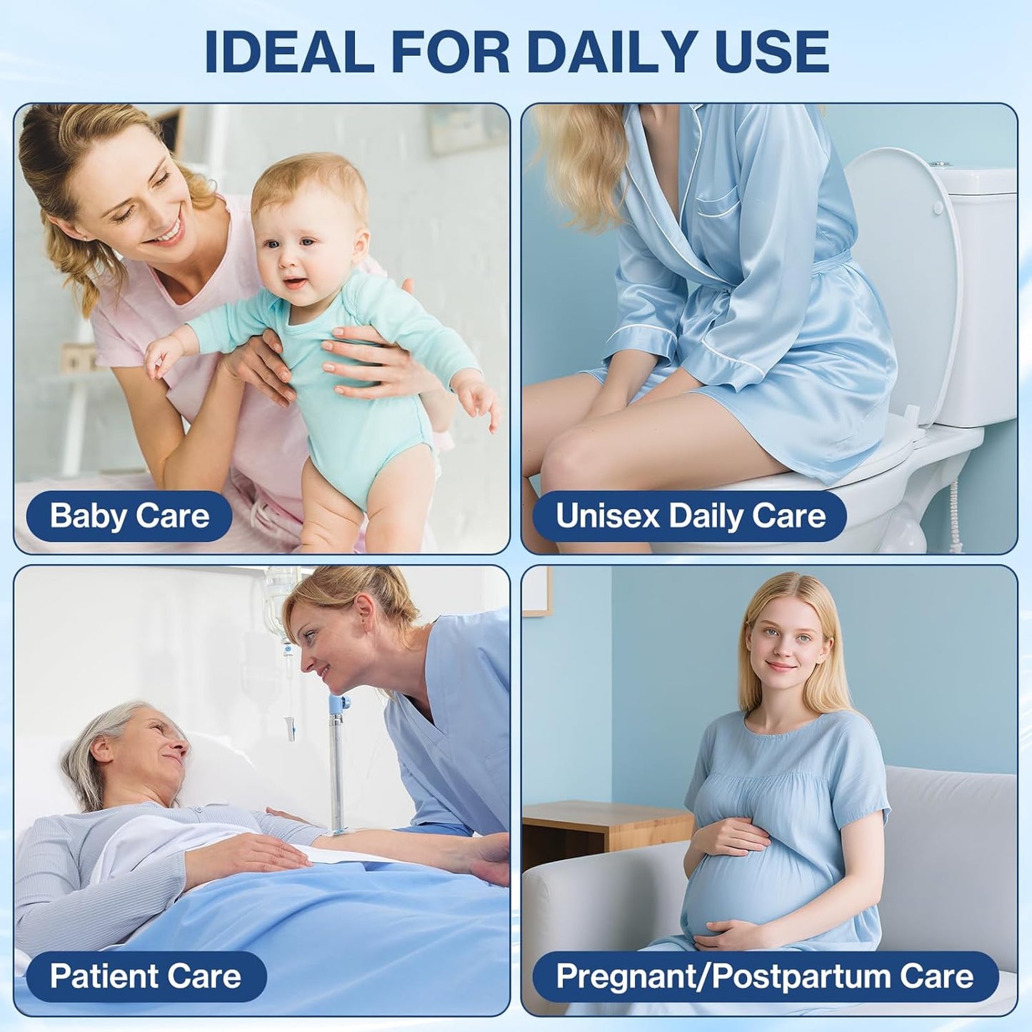 Portable Bidet for Travel, Rechargeable Handheld Bidet with 5 Modes, LED Screen, 250ML Waterproof Electric Sprayer for Baby/Women/Men, Personal Hygiene Cleaning, Postpartum Care