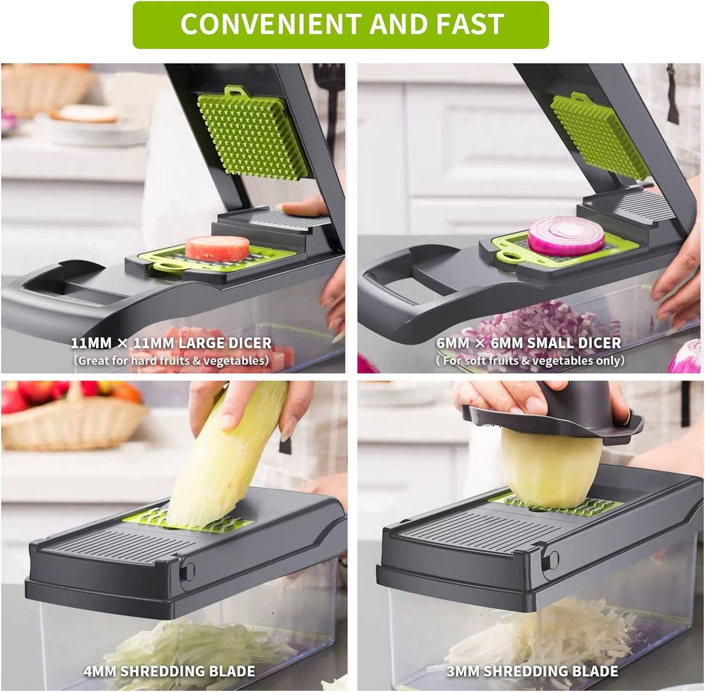Purilite Select 8-in-1 Vegetable Chopper Slice Smarter, Cook Faster