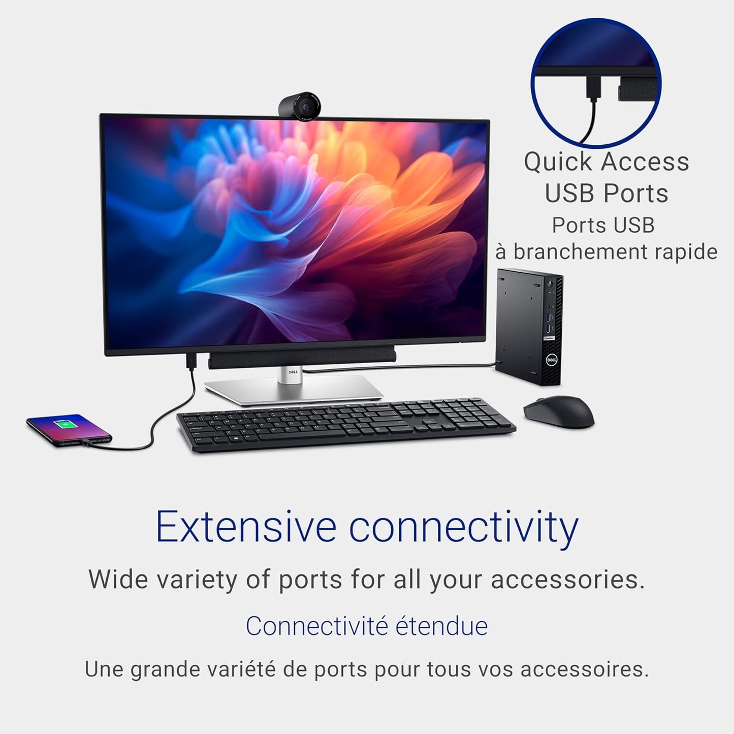 Dell 24 Monitor - P2425H - 23.8 Inch Full HD (1920 × 1080), 100Hz Refresh Rate, Comfortview Plus, 99% sRGB, IPS Panel, 1500:1, Tilt/Swivel/Pivot/Height, 3-Year Advanced Exchange Service - Black