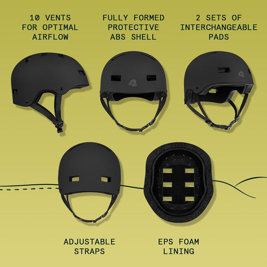 Retrospec Dakota Bicycle/Skateboard Helmet for Adults - Commuter, Bike, Skate, Scooter, Longboard & Incline Skating - Impact Resistant & Premium Ventilation - PuriLite