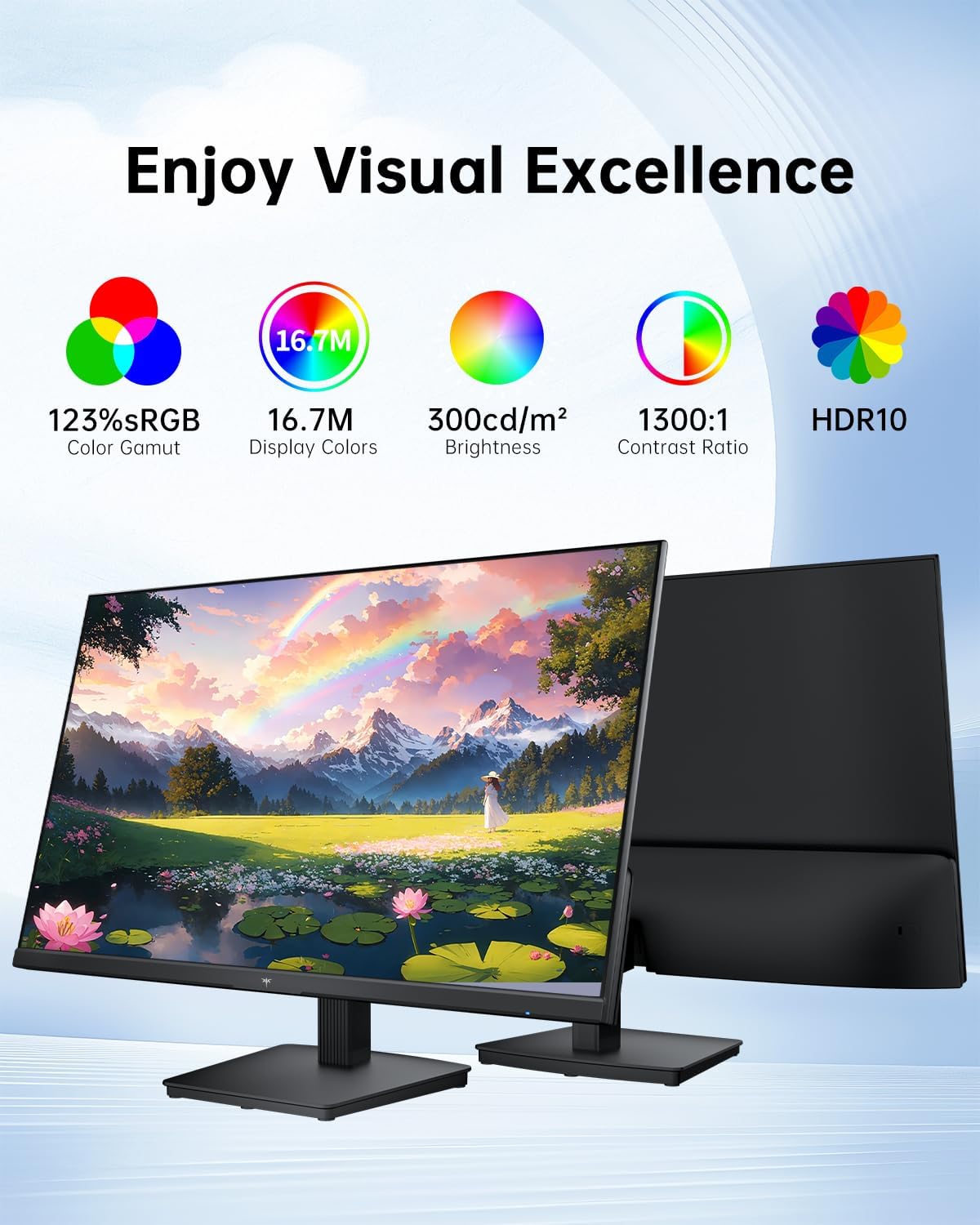 KTC 32 Inch 2K Computer Monitor, IPS 1440p Monitor with Ultra-Thin Bezels, HDR10, Freesync/G-sync, HDMI/DP Ports, Tilt Adjustable, Eyecare, Ideal for Business, Office, and Casual Gaming