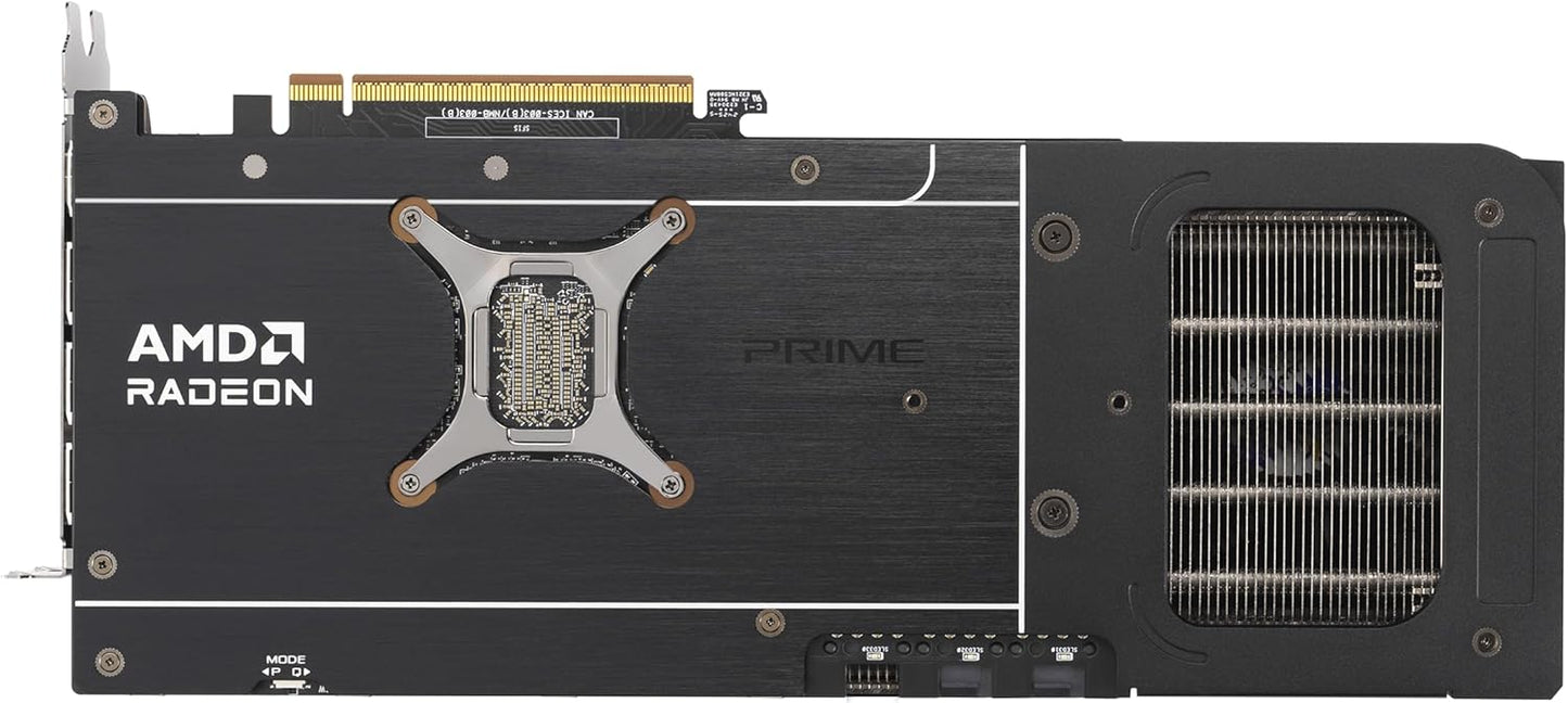 ASUS Prime Radeon™ RX 9060 XT 16GB GDDR6 OC Edition Graphics Card (PCIe 5.0, HDMI/DP 2.1, 2.5-Slot Design, axial-tech Fans, Dual Ball Fan Bearings, Dual BIOS, ASUS GPU Guard)