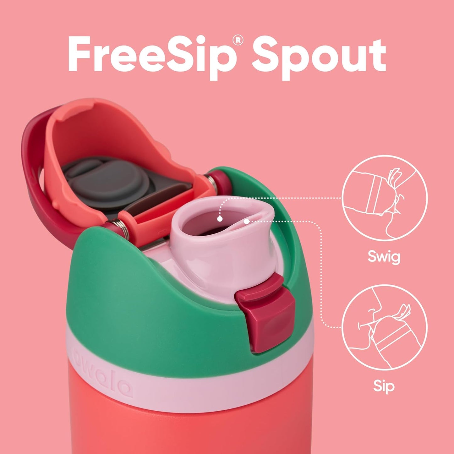 Owala FreeSip Insulated Stainless Steel Water Bottle with Straw for Sports, Travel, and School BPA-Free Sports Water Bottle, 24 oz, Beach House