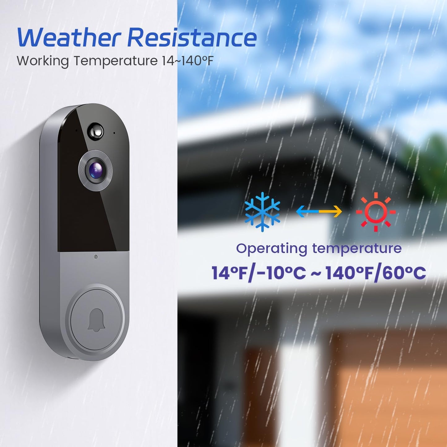 Occuwave 1080P Video Doorbell Camera Wireless, Cloud Storage, Live View, 2-Way Audio, Night Vision, Included Ring Chime, 2.4Ghz WiFi Only, Indoor Surveillance, Real-Time Alert (Silver)
