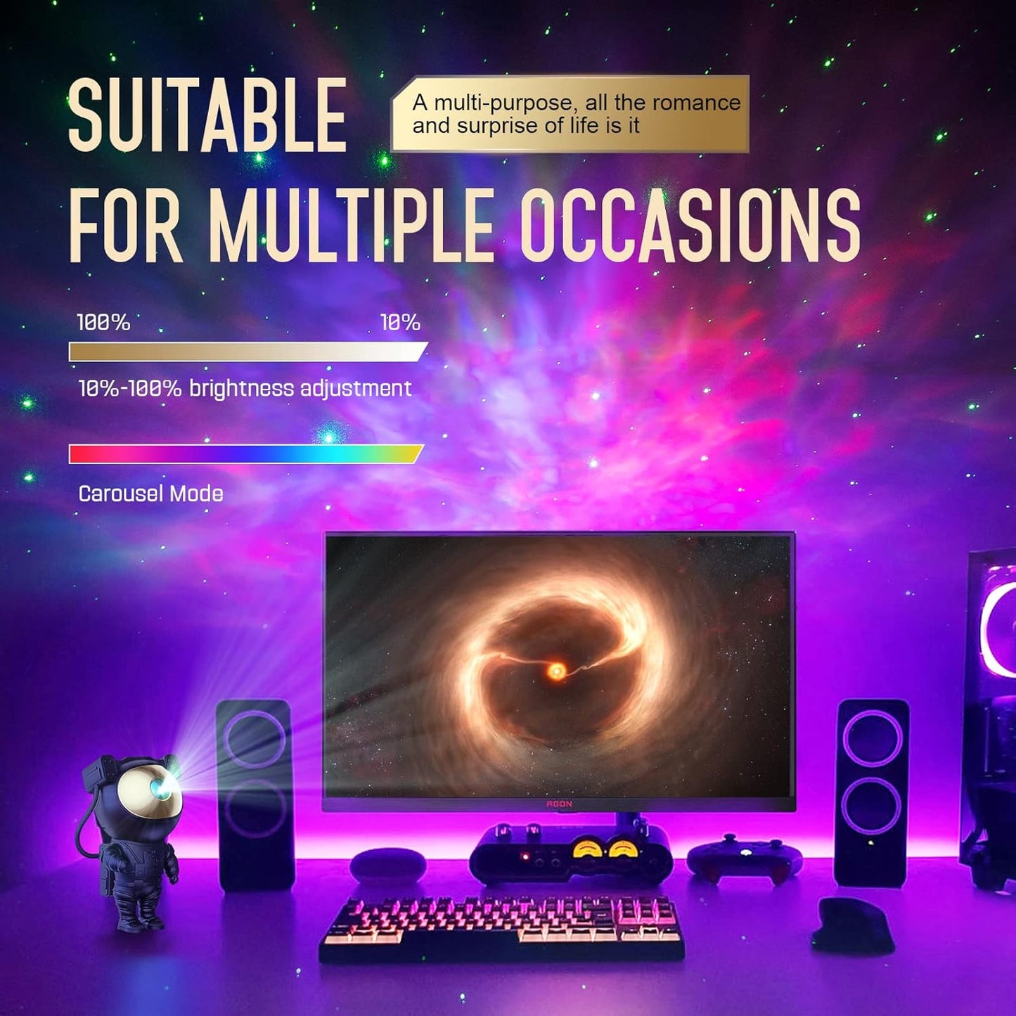 Purilite Select Astronaut Galaxy Star Projector